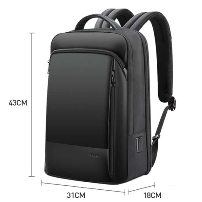 Bopai 61-53111 Wasserdichter Business-Laptop-Rucksack mit großem Fassungsvermögen und USB+Typ-C-Anschluss, 61-53111 – Bild 3