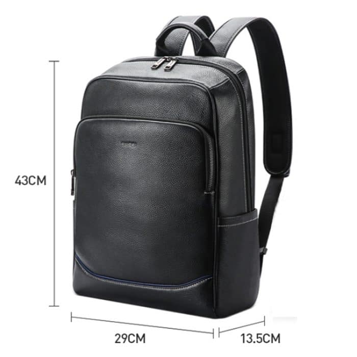 Bopai 61-121671A Großzügiger Casual Business Laptop-Rucksack aus Rindsleder – Bild 3
