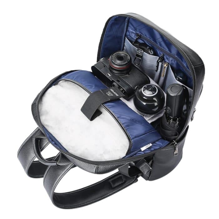 Bopai 61-121671A Großzügiger Casual Business Laptop-Rucksack aus Rindsleder – Bild 4