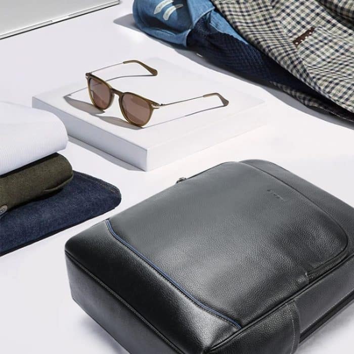 Bopai 61-121671A Großzügiger Casual Business Laptop-Rucksack aus Rindsleder – Bild 7