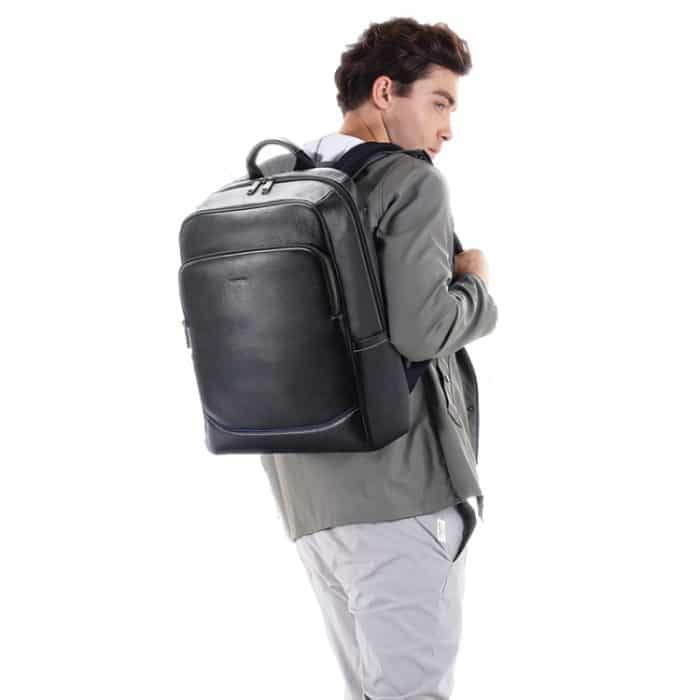 Bopai 61-121671A Großzügiger Casual Business Laptop-Rucksack aus Rindsleder – Bild 8