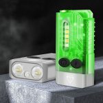 V10 Tragbares Schlüsselanhängerlicht, wiederaufladbar über USB, helle Mini-Taschenlampe – Bild 2