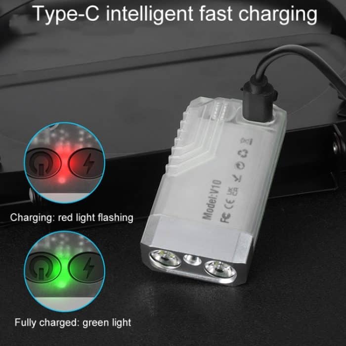 V10 Tragbares Schlüsselanhängerlicht, wiederaufladbar über USB, helle Mini-Taschenlampe – Bild 15