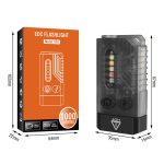 V10 Tragbares Schlüsselanhängerlicht, wiederaufladbar über USB, helle Mini-Taschenlampe – Bild 3