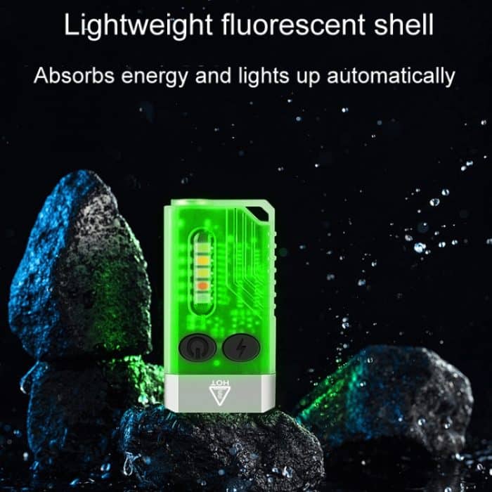 V10 Tragbares Schlüsselanhängerlicht, wiederaufladbar über USB, helle Mini-Taschenlampe – Bild 6