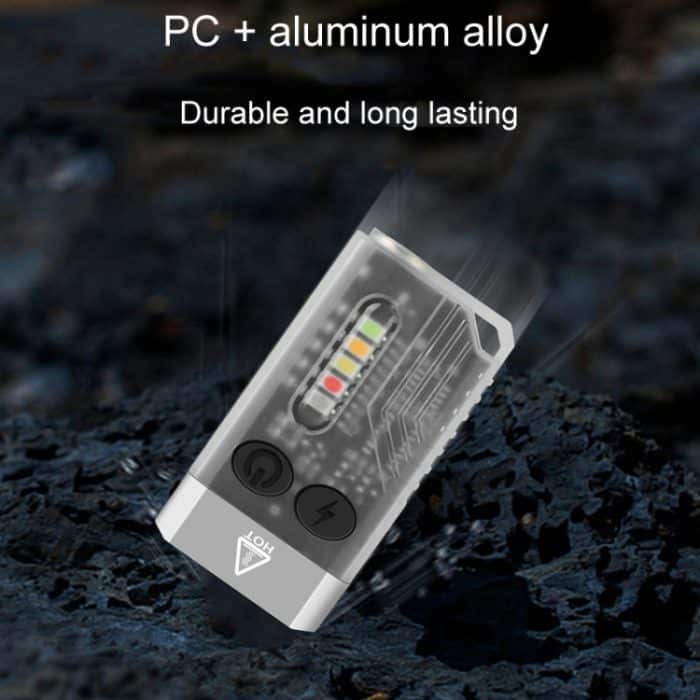 V10 Tragbares Schlüsselanhängerlicht, wiederaufladbar über USB, helle Mini-Taschenlampe – Bild 10