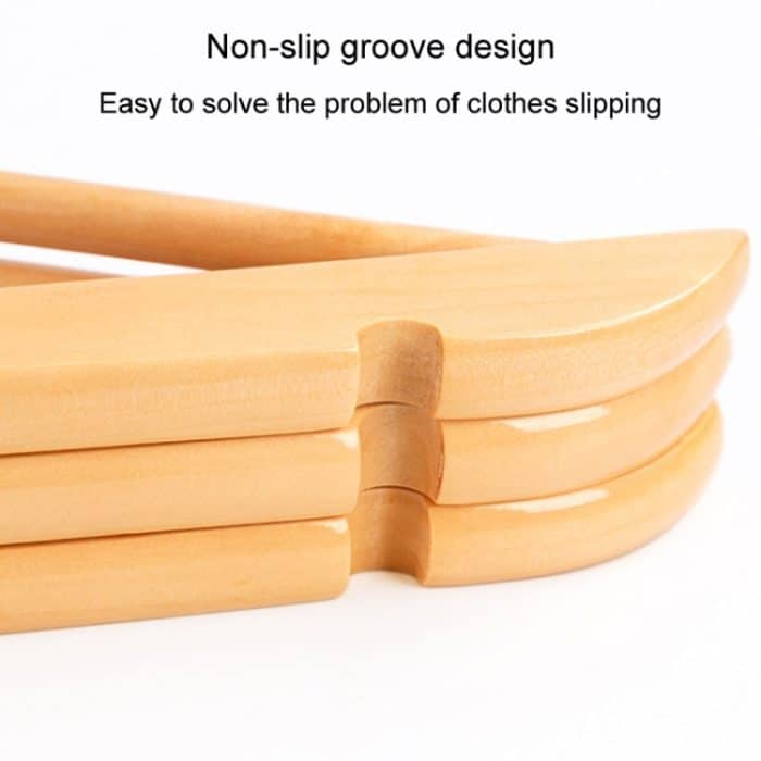 Kleiderständer aus massivem Holz, rutschfester Kleiderbügel – Bild 3