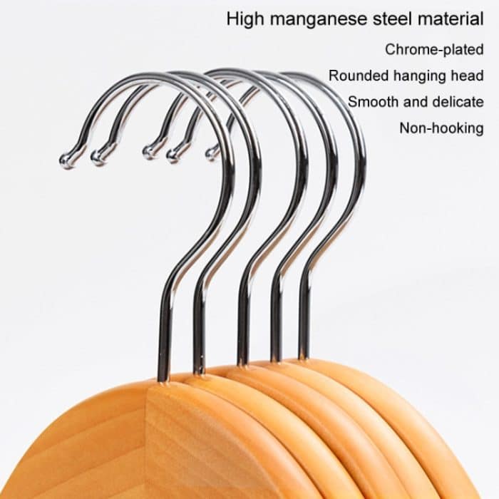 Kleiderständer aus massivem Holz, rutschfester Kleiderbügel – Bild 5