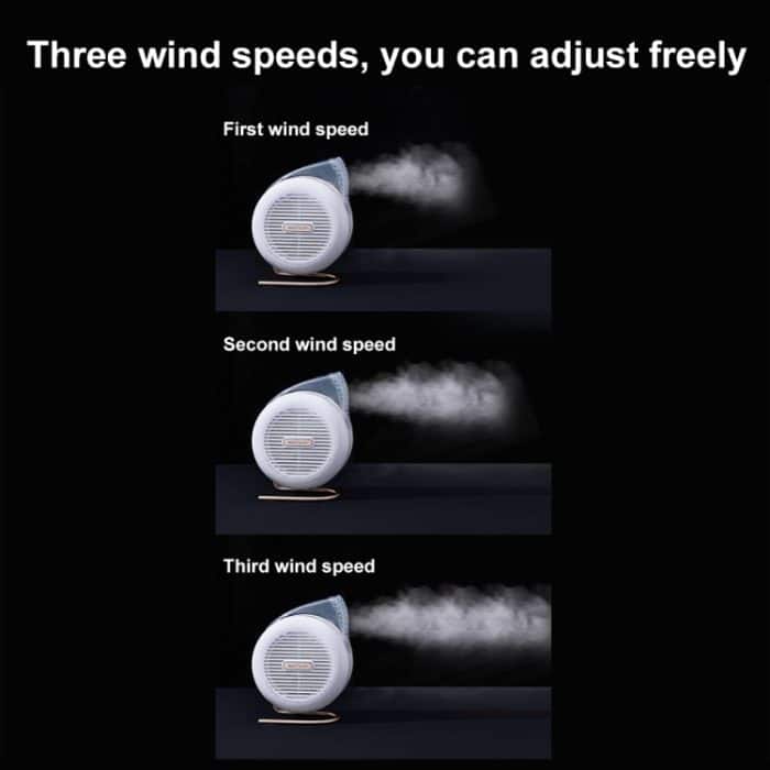 F5 USB-Aufladung Bunter Lichteffekt Desktop-Luftventilator zur Negativionenreinigung, F5 (White) – Bild 3