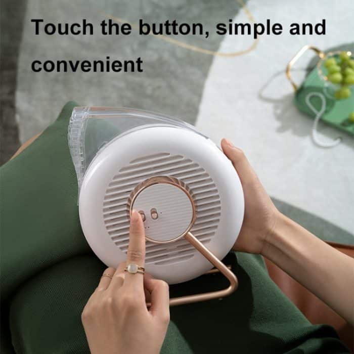 F5 USB-Aufladung Bunter Lichteffekt Desktop-Luftventilator zur Negativionenreinigung, F5 (White) – Bild 4