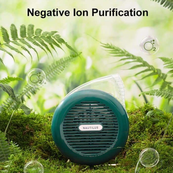 F5 USB-Aufladung Bunter Lichteffekt Desktop-Luftventilator zur Negativionenreinigung, F5 (White) – Bild 5