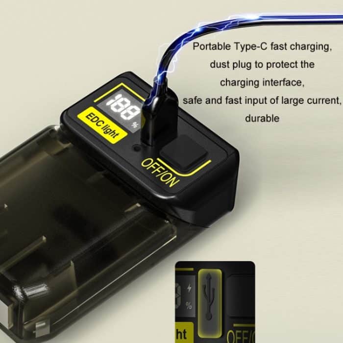 Mini Typ-C wiederaufladbare Outdoor-Schlüsselanhänger-Taschenlampe – Bild 12