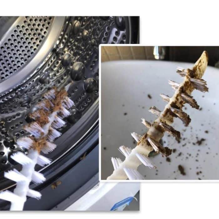 Reinigungsbürste für den Innenlauf der Waschmaschine, Reinigung der Klimaanlage, Bürste mit langem Griff, Fugenbürste für die Spüle, Washing Machine Inner Barrel Cleaning Brush – Bild 4