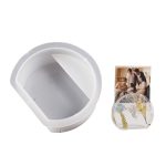 2 stücke Visitenkarte Halter Foto Clip Form DIY Kristall Kleber Harz Form, Semicircle 003, Flower 004, Heart Shape 001, Hexagon 002, Clouds 005, Rainbow 006