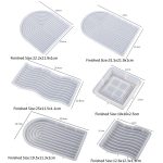 Epoxidharzform, Gips, Kerzenständer, Bogen, Aufbewahrungsfach, Silikonform, U Shape Middle, U Shape Large, Wave Large, Wave Suqare, U Shape Small, Wave Small – Bild 3