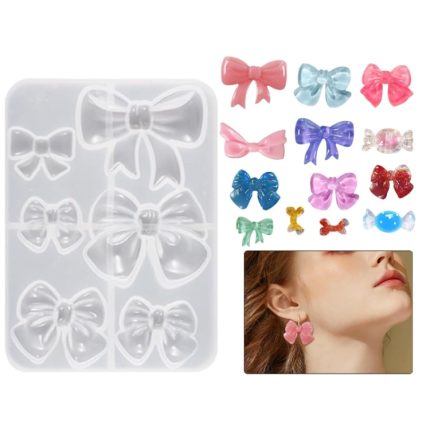 Bowknot Haarnadel Schmuck Silikon Formen DIY Epoxy Harz Casting Form, Style 003, Style 004, Style 001, Style 002