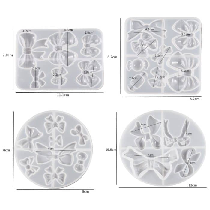 Bowknot Haarnadel Schmuck Silikon Formen DIY Epoxy Harz Casting Form, Style 003, Style 004, Style 001, Style 002 – Bild 3