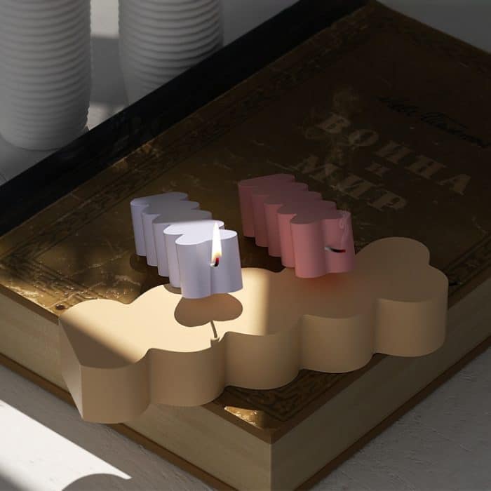 5 stücke Fünf-Link Herz Form Kerze Silikon Formen DIY Epoxy Harz Form, Small, Large – Bild 5