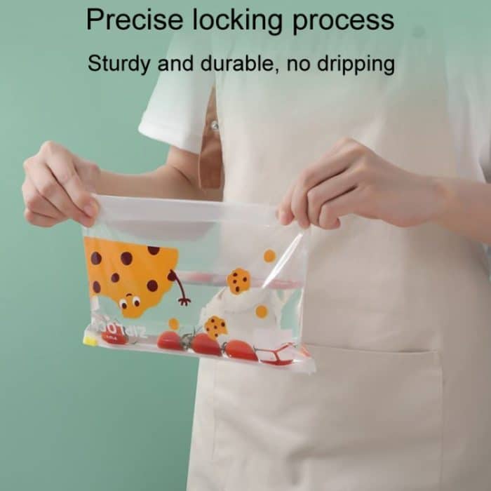 Haushalt Lebensmittel Abdichtung Lagerung Tasche Kühlschrank Zipper Frische Tasche, Medium 20pcs / Box, Large 15pcs / Box – Bild 4