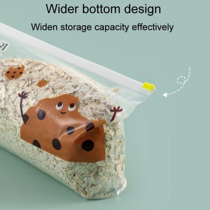 Haushalt Lebensmittel Abdichtung Lagerung Tasche Kühlschrank Zipper Frische Tasche, Medium 20pcs / Box, Large 15pcs / Box – Bild 5