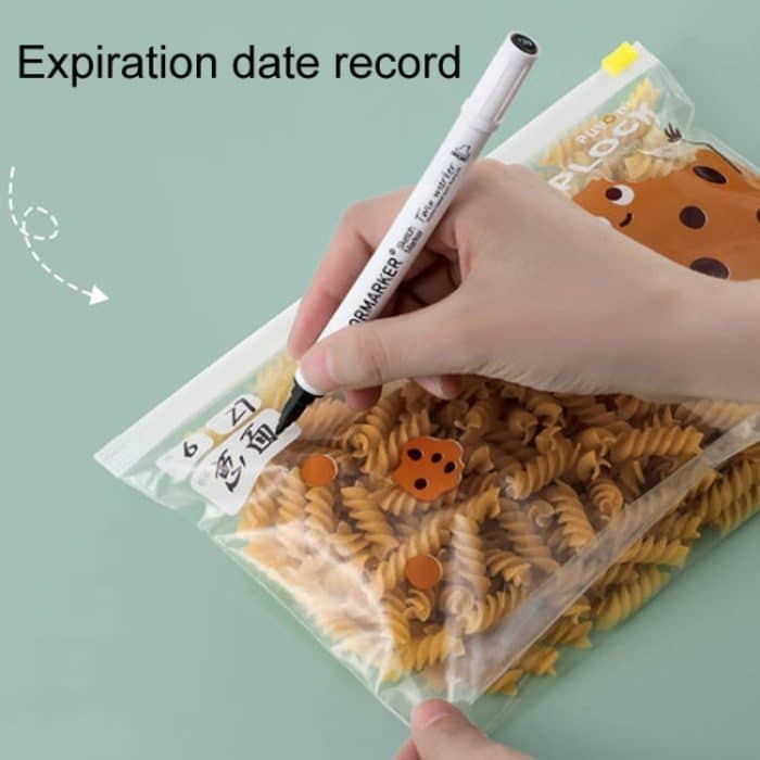 Haushalt Lebensmittel Abdichtung Lagerung Tasche Kühlschrank Zipper Frische Tasche, Medium 20pcs / Box, Large 15pcs / Box – Bild 6