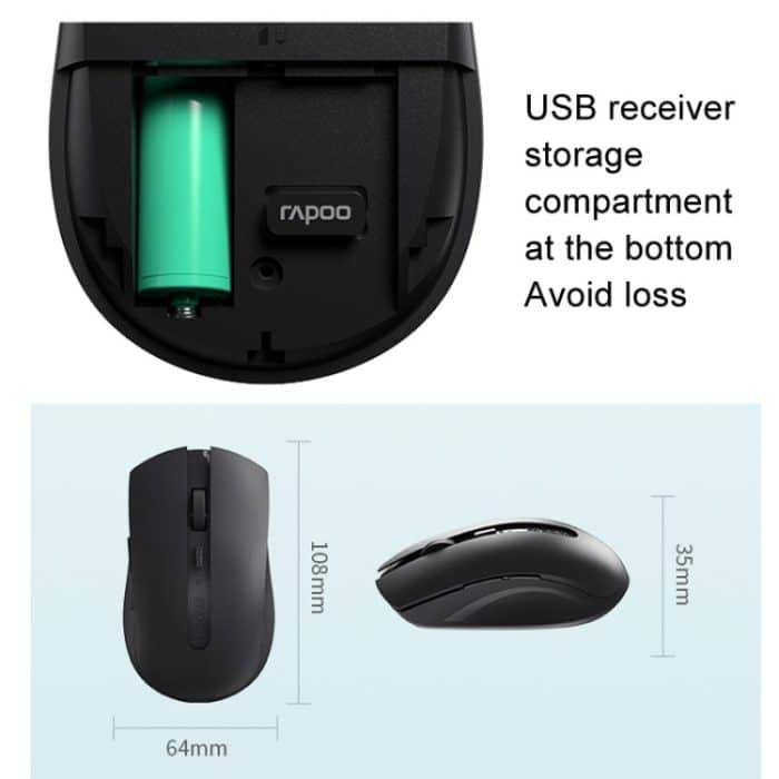 Rapoo M350G Bluetooth/2,4G Drahtlose Maus Büro Desktop Laptop Stumm Maus – Bild 7