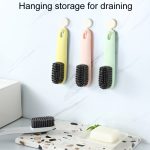 Weiche Schuhbürste mit langem Stiel, Wäschebürste in Kontrastfarbe, schadet Schuhen nicht, Reinigungsbürste für zu Hause, Schuhwaschbürsten-Set – Bild 5