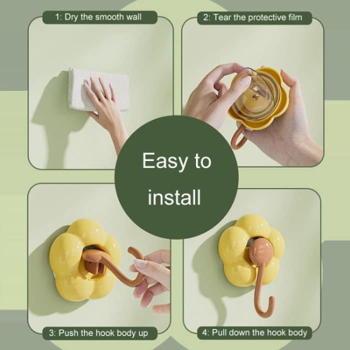 Haushalts Saugnapf Blume Haken Bad Vakuum Klebrige Haken Ohne Punch Loch – Bild 10