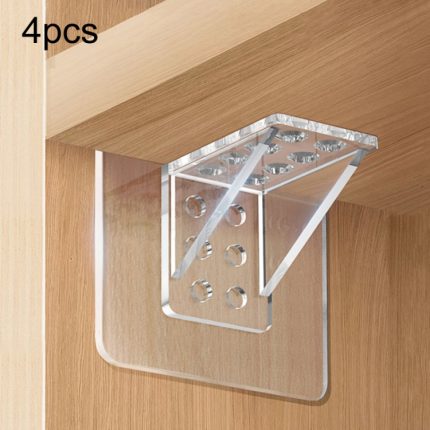 4 stücke Partition Halterung Kein Punch Rechten Winkel Laminat Regal Kleiderschrank Partition Bord Befestigung Halter, 7x7cm, 7x15cm
