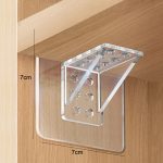 4 stücke Partition Halterung Kein Punch Rechten Winkel Laminat Regal Kleiderschrank Partition Bord Befestigung Halter, 7x7cm, 7x15cm – Bild 11