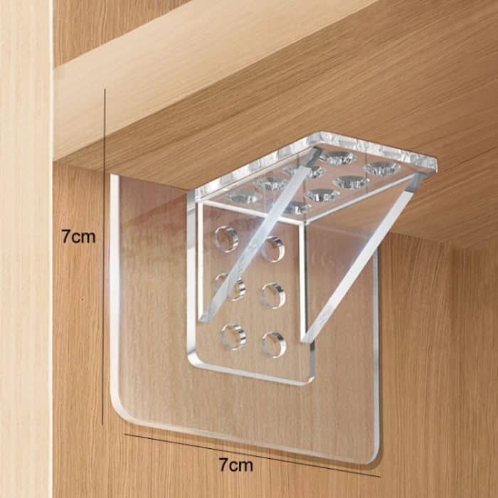 4 stücke Partition Halterung Kein Punch Rechten Winkel Laminat Regal Kleiderschrank Partition Bord Befestigung Halter, 7x7cm, 7x15cm – Bild 11