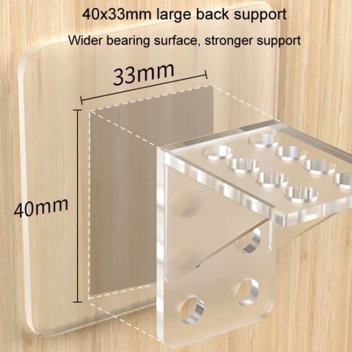 4 stücke Partition Halterung Kein Punch Rechten Winkel Laminat Regal Kleiderschrank Partition Bord Befestigung Halter, 7x7cm, 7x15cm – Bild 2
