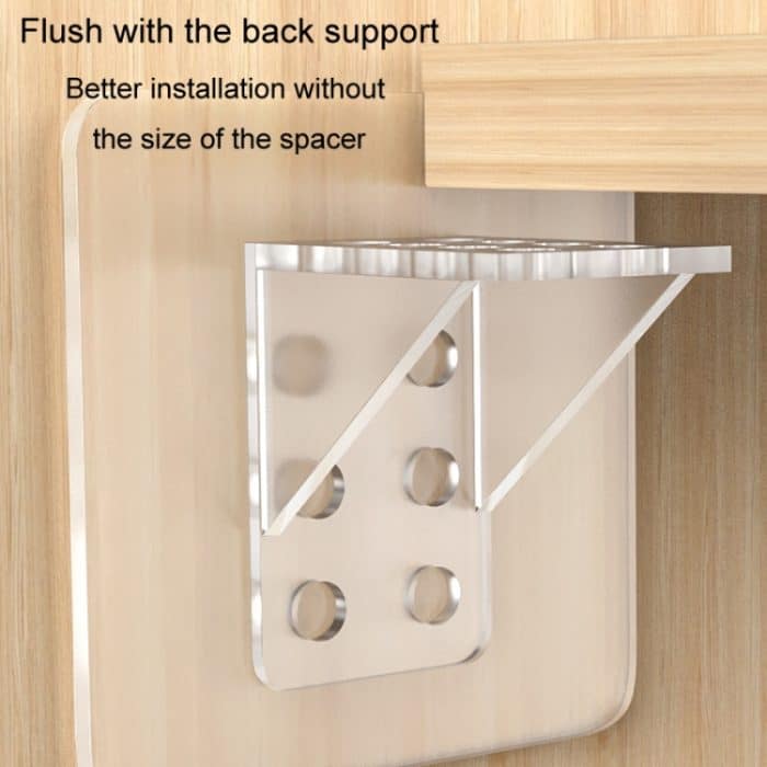 4 stücke Partition Halterung Kein Punch Rechten Winkel Laminat Regal Kleiderschrank Partition Bord Befestigung Halter, 7x7cm, 7x15cm – Bild 3