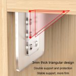 4 stücke Partition Halterung Kein Punch Rechten Winkel Laminat Regal Kleiderschrank Partition Bord Befestigung Halter, 7x7cm, 7x15cm – Bild 5