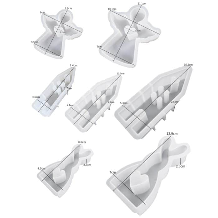 DIY Epoxy Ostern Desktop Dekoration Kerze Silikonform, Angel 001, Angel 002, House 001, House 002, House 003, Rabbit 001, Rabbit 002 – Bild 3