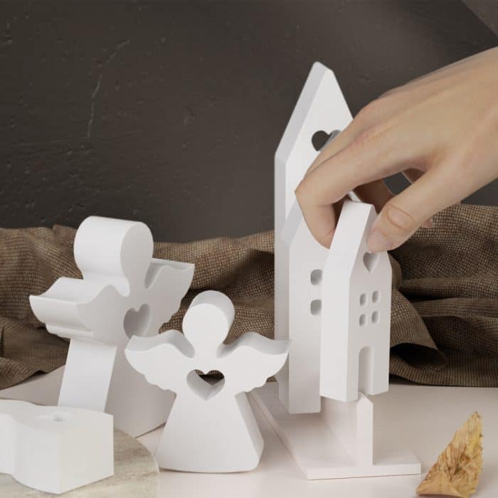 DIY Epoxy Ostern Desktop Dekoration Kerze Silikonform, Angel 001, Angel 002, House 001, House 002, House 003, Rabbit 001, Rabbit 002 – Bild 7