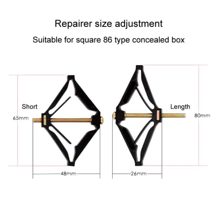 86 typ Schalter Buchse Verdeckte Box Reparateur Draht Box Fixer Abhilfe Unterstützung Stange – Bild 3