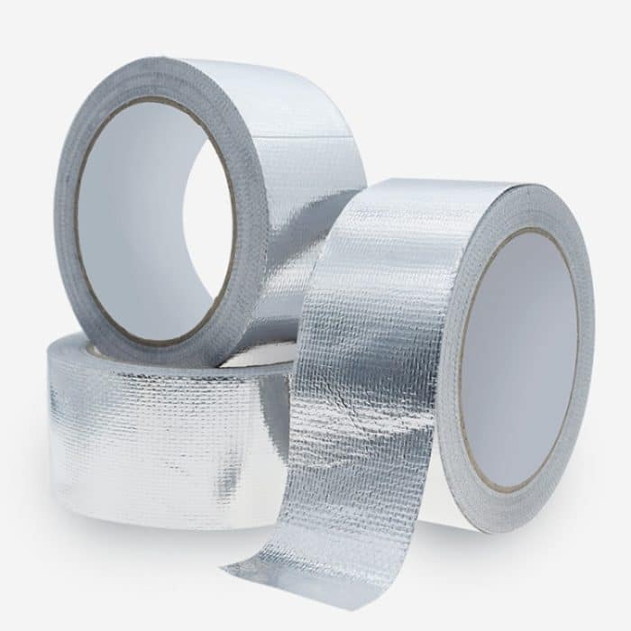0,15 mm Glasfasergewebe Aluminiumfolie Klebeband Klimaanlage Rohr wasserdicht Naht Abdichtung Band, 3cm x 5m, 3cm x 10m, 3cm x 20m, 5cm x 5m, 5cm x 10m, 5cm x 20m – Bild 2