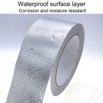 0,15 mm Glasfasergewebe Aluminiumfolie Klebeband Klimaanlage Rohr wasserdicht Naht Abdichtung Band, 3cm x 5m, 3cm x 10m, 3cm x 20m, 5cm x 5m, 5cm x 10m, 5cm x 20m – Bild 4