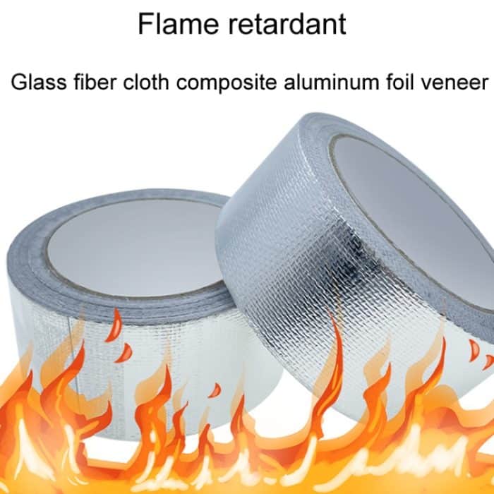 0,15 mm Glasfasergewebe Aluminiumfolie Klebeband Klimaanlage Rohr wasserdicht Naht Abdichtung Band, 3cm x 5m, 3cm x 10m, 3cm x 20m, 5cm x 5m, 5cm x 10m, 5cm x 20m – Bild 6