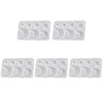 5 stücke DIY Kristall Epoxy Ohrringe Silikon Form Anhänger Schmuck Form, Star Moon, Alien, Crystal, Round Diamond, Hexagonal, Round Triangle, Four-edged, Big Water Drop, Small Water Drop, Cat Claw, Square, Block