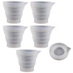 Falten DIY Epoxy Messbecher Silikon Form Kerze Gips Kleber Mischen Cup, 5pcs 50ml, 5pcs 100ml, 2pcs 250ml, 2pcs 500ml