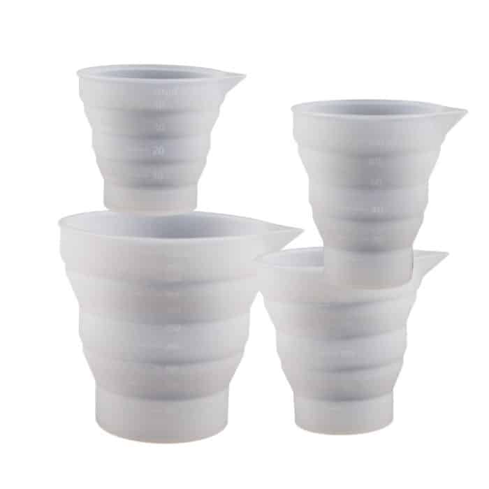 Falten DIY Epoxy Messbecher Silikon Form Kerze Gips Kleber Mischen Cup, 5pcs 50ml, 5pcs 100ml, 2pcs 250ml, 2pcs 500ml – Bild 2