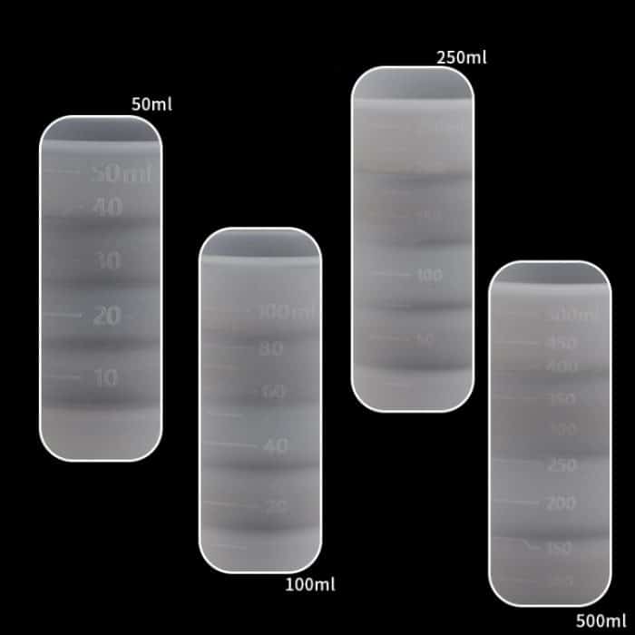 Falten DIY Epoxy Messbecher Silikon Form Kerze Gips Kleber Mischen Cup, 5pcs 50ml, 5pcs 100ml, 2pcs 250ml, 2pcs 500ml – Bild 4