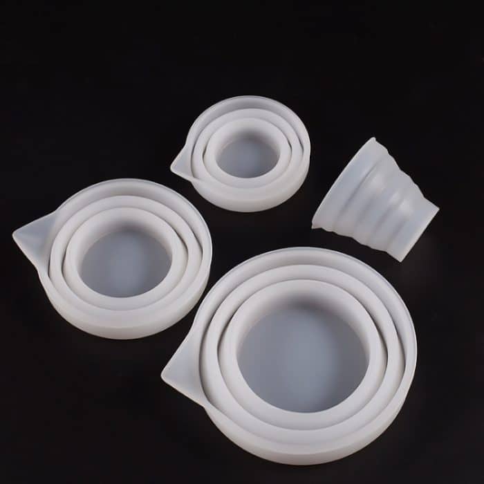 Falten DIY Epoxy Messbecher Silikon Form Kerze Gips Kleber Mischen Cup, 5pcs 50ml, 5pcs 100ml, 2pcs 250ml, 2pcs 500ml – Bild 5