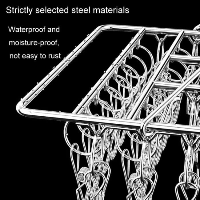 Quadratischer Socken-Trockenbügel, multifunktionaler, winddichter Wäscheständer aus Edelstahl, 24x30cm 20 Clips, 35x27cm 30 Clips, 35x27cm40 Clips, 40x30cm 40 Clips, 40x25cm 50 Clips, 40x25cm 60 Clips – Bild 7