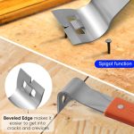 RUITOOL Brechstange aus Edelstahl, Mehrzweck-Schaber, Holzbearbeitungs-Dekoration, rutschfester Nagler – Bild 3