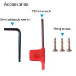 RUITOOL 8-teiliges Set, verstellbare 8-Loch-Bohrer und Schlagbohrer, Holzbearbeitungs-Heimwerkerwerkzeuge, Red And Black, Silver And Red – Bild 6