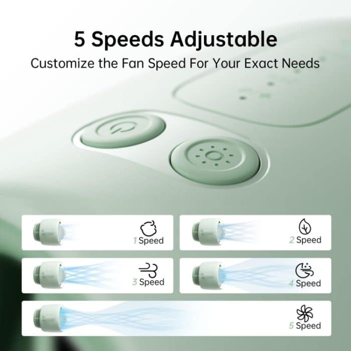 JisuLife Kinderwagen-Ventilator, Life2 Kinderwagen-Oktopus-Ventilator, tragbarer Hochgeschwindigkeits-Desktop-Clip-Ventilator, Life2 – Bild 5