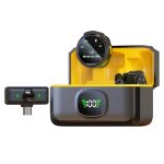 J6 Smart Digital Display Rauschunterdrückung Magnetisches kabelloses Halsbandmikrofon, Type-C, 8 Pin